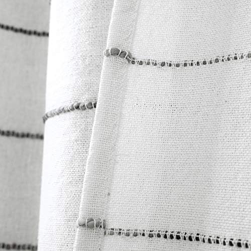 Lush Decor Ombre Stripe Yarn Dyed Cotton Shower Curtain, 72" W x 72" L, Gray & Multi - Fabric Shower Curtains - Striped Bathroom Curtain - Farmhouse & Coastal Decor