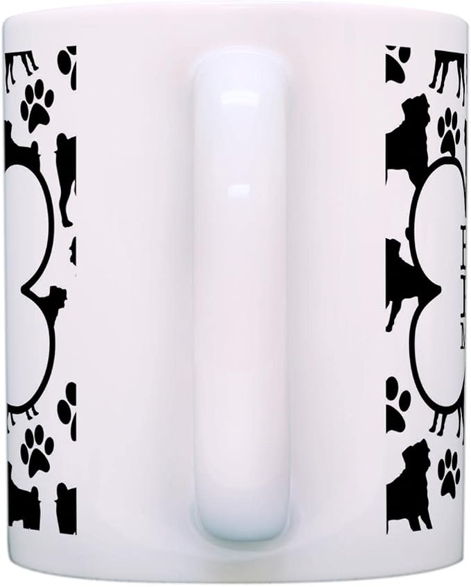 ThisWear Dog Owner Gifts Best Pug Mom Ever Paw Pattern Gift 11oz Ceramic Coffee Mug with Handle