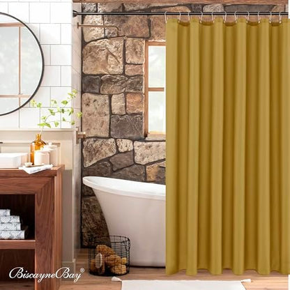 Fabric Shower Curtain Liner 72x72 Inch-Gold Standard Size Shower Liners
