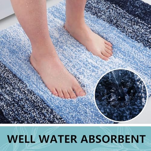 Arotive Microfiber Bathroom Rugs, Shaggy Soft Absorbent Bath Rug, 59x35
