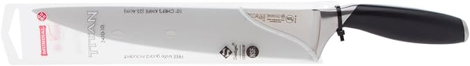 Mundial Titan Series 10" Chef’s Knife – High-Carbon Stainless Steel Blade, Fully Forged Professional Kitchen Knife, Ergonomic Black Handle, NSF