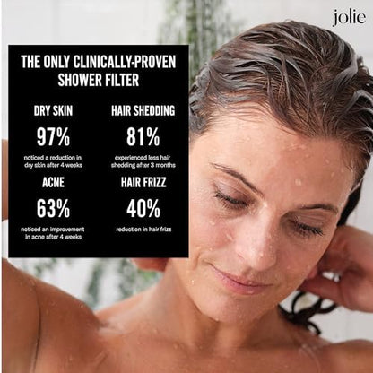 Jolie Replacement Shower Filter for Filtered Showerhead, Hair & Skin