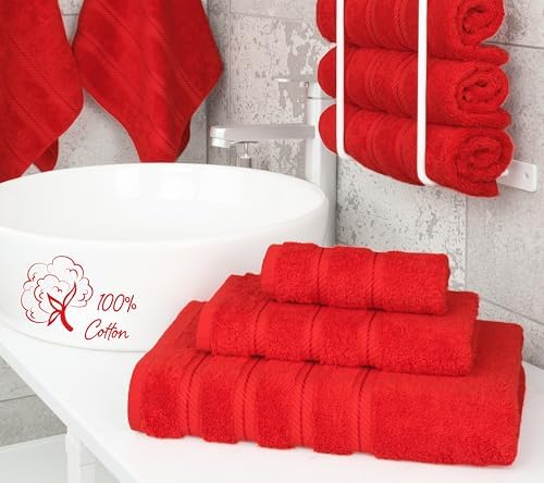 American Soft Linen 100% Cotton Luxury Turkish Towels, 3 Piece Towel Set