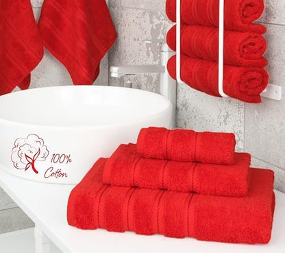American Soft Linen 100% Cotton Luxury Turkish Towels, 3 Piece Towel Set