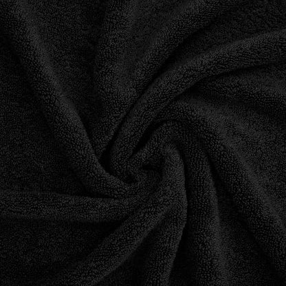 American Soft Linen Salem 100% Cotton Turkish 4 Piece Bath Towels for Bathroom, 600 GSM Soft Absorbent Quick Dry Bath Towel Set, Black