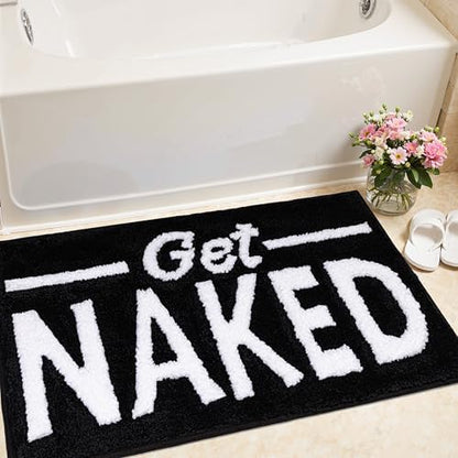 KOEXM Get Naked Bath Mat Cute Bathroom Rugs 20" x 32"