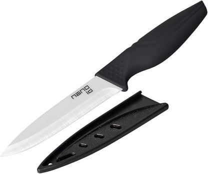 Steak Knives set of 6, Nano ID Ceramic Stake Knife Sharp Ceramic Knife Perfect Festival Present (black)