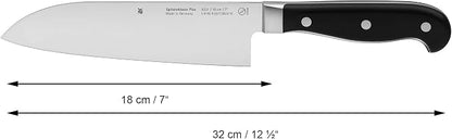 WMF Santoku Chef's Knife Spitzenklasse Plus Length 32 cm Blade Length 18 cm Performance Cut Made in Germany Forged Special Blade Steel Seamlessly Riveted Plastic Handle