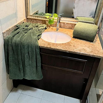 YTYC 39x78 Bath Sheets,Towels for Bathroom,Olive Green,2-Pieces