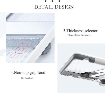 Multi Vegetable Slicer-Safe Mandoline slicer for kitchen,Adjustable Stainless Steel Blade,Cutter for Fruits and Vegetables,Cabbage Shredder
