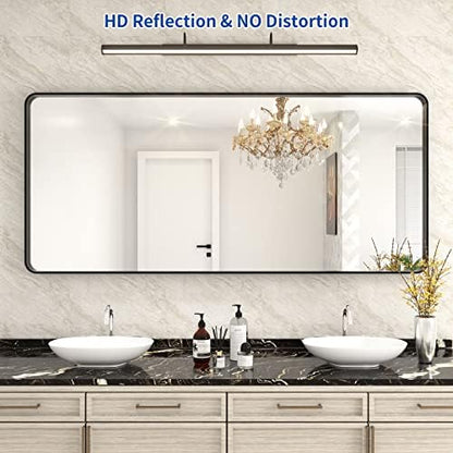 WEER Black Bathroom Vanity Mirror 72X32 Inch