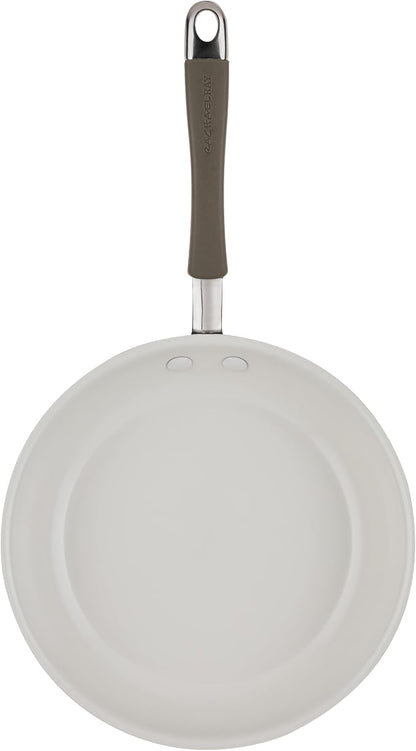 Rachael Ray Cucina Ceramic Nonstick Cookware Pots and Pans Set, 13-Piece, Almond