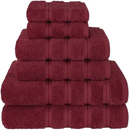 American Soft Linen 100% Cotton Luxury Turkish Towels, 6 Piece Towel Set