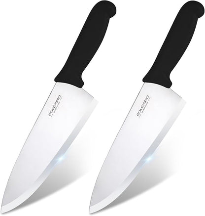 8 inch Japanese High Carbon Stainless Steel Chef Knife Set, Professional Extra Sharp Wide Cook Knife with Non-slip Ergonomic Handle, for Kitchen Home Restaurant