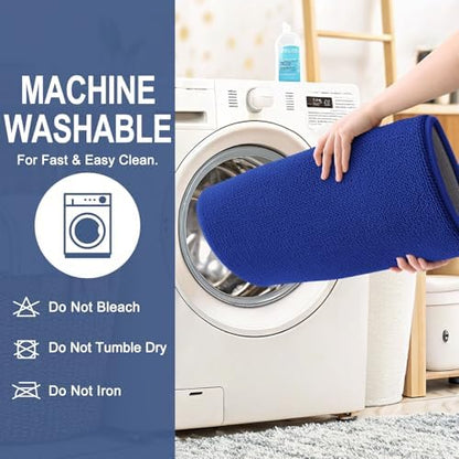OLANLY Thick Memory Foam Bathroom Rug 36x24, Absorbent Bath Mat, Royal Blue