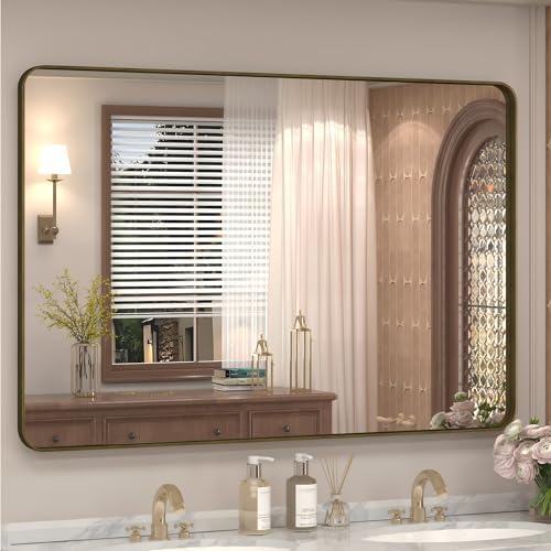 48x30 Bronze Framed Bathroom Mirror