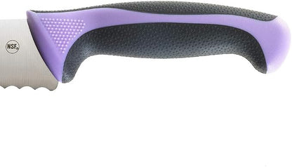 Mercer Culinary Millennia Color Handle Cutlery 10" Bread Knife (Wavy Edge Wide) Purple