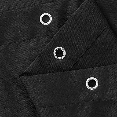 N&Y HOME Fabric Shower Stall Curtain or Liner 36 x 72 Inches, Black
