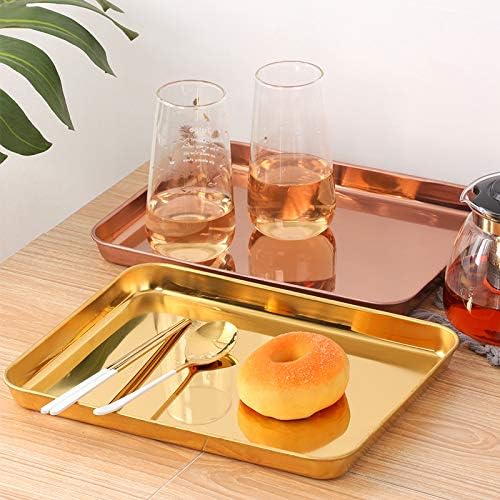 Meisha Baking Sheet with Wire Rack Set [2 Pans + 2 Tier Racks], Stainless Steel Rose Gold Cookie Sheet Baking Trays & Cooling Rack for Cooking