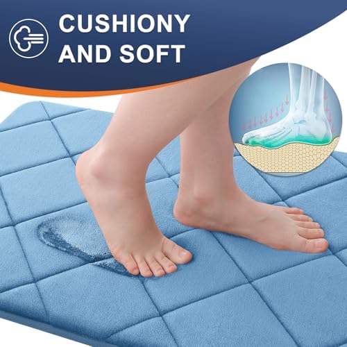 OLANLY Memory Foam Bath Mat 44x24, Ultra Soft and Absorbent Bathroom Rugs
