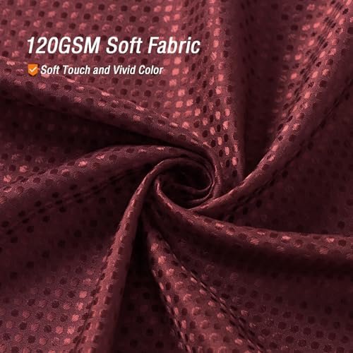 Gibelle Extra Long Burgundy Fabric Shower Curtain, 72 x 84