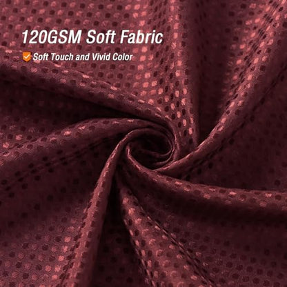 Gibelle Extra Long Burgundy Fabric Shower Curtain, 72 x 84