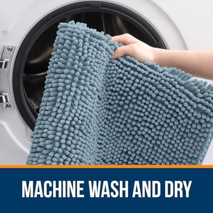 OLANLY Bathroom Rugs 36x24, Extra Soft Absorbent Chenille Bath Rugs