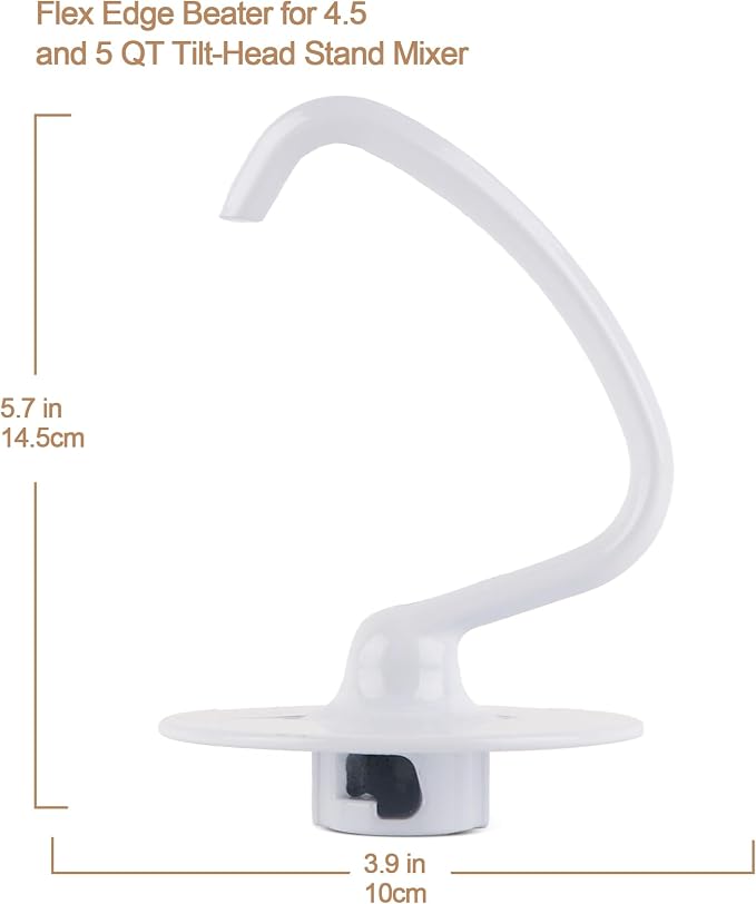 MEET JUICE K45DH Coated C-Shaped Dough Hook for KitchenAid Tilt-Head Stand Mixers, Fits 4.5–5 Quart Bowls, Compatible with K45, K45SS, KSM90, KSM110, KSM150, Not Compatible with Bowl-Lift Models