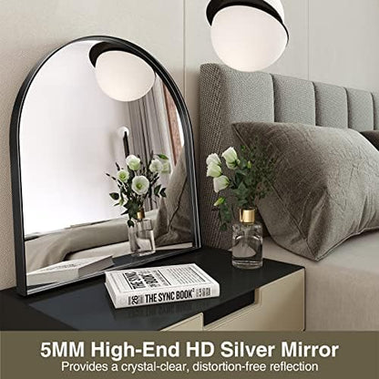 Brightify Arched Mirror, 31 x 33 Inch Black Arch Mirror