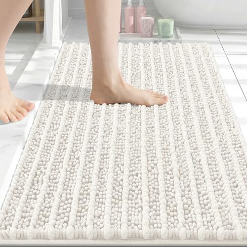 Arotive Bathroom Rugs Mat 34x21, Soft Absorbent Chenille Shaggy Bath Mat
