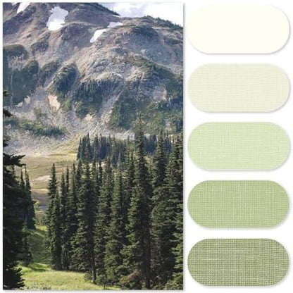 jinchan Ombre Forest Green Shower Curtain for Bathroom 70x60 Inch 12 Hooks