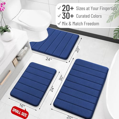 OLANLY Memory Foam Long Bathroom Rugs Runner 59x20, Super Soft Absorbent