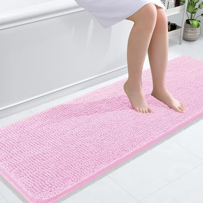 OLANLY Bathroom Runner Rugs 59x20, Extra Soft Absorbent Chenille Bath Rugs