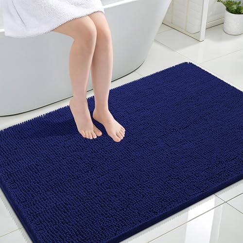 OLANLY Large Bathroom Rugs 47x32, Extra Soft Absorbent Chenille Bath Rugs