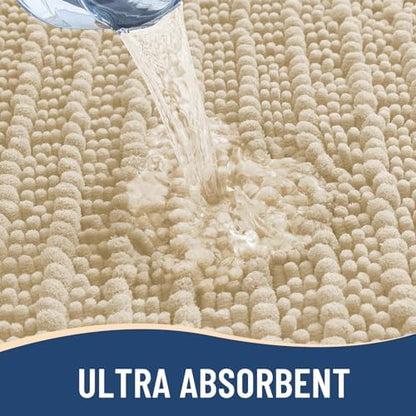 Arotive Bathroom Rugs Mat 24x16, Soft Absorbent Chenille Shaggy Bath Mat