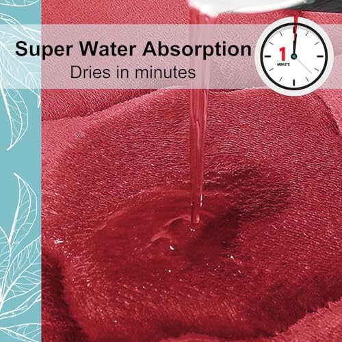 OLANLY Memory Foam Bath Mat Rug 30x20, Ultra Soft Bathroom Rugs, Red