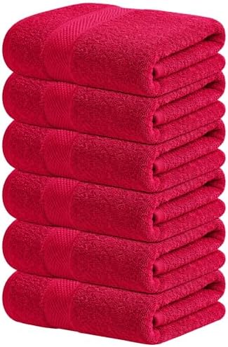Infinitee Xclusives 100% Cotton Hand Towels for Bathroom - Set of 6