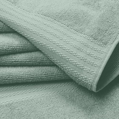 GLAMBURG Ultra Soft 6-Piece Hand Towel Set 16x28-100% Ringspun Cotton - Durable & Highly Absorbent Hand Towels - Ideal for use in Bathroom, Kitchen, Gym, Spa & General Cleaning - Jade