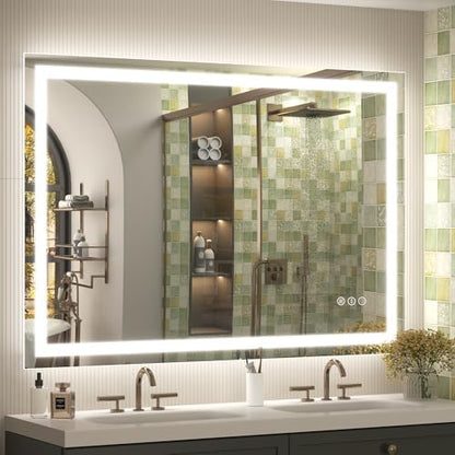 44x30 LED Bathroom Mirror with Backlit and Front Lights