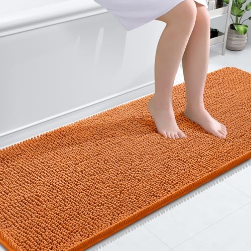 OLANLY Bathroom Runner Rugs 70x24, Extra Soft Absorbent Chenille Bath Rugs