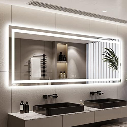 96x36 LED Bathroom Mirror with Lights, Lighted Vanity Mirror