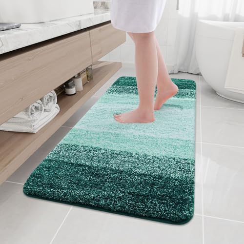 Arotive Microfiber Bathroom Rugs, Shaggy Soft Absorbent Bath Rug, 54x24