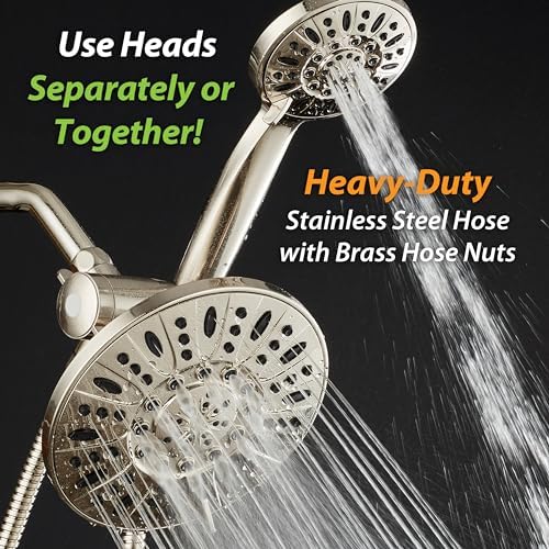 AquaDance 7" Premium High Pressure 3-way Rain & Handheld Shower Head Combo
