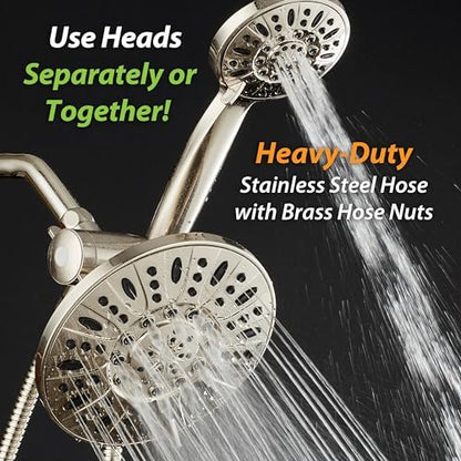 AquaDance 7" Premium High Pressure 3-way Rain & Handheld Shower Head Combo