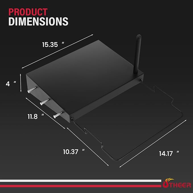 Utheer Grill Side Shelf for Pit boss 700 820 Series Pellet Grill, Heavy Duty Serving Tray Side Shelf Grill Accessories for Pit boss 700, 700FB | Compatible with PB500NX PB700NX PB700FB2 PB700DX PB850FB2 PB850DX PB850M, Trash Bag Holder, Paper Towel Hol...