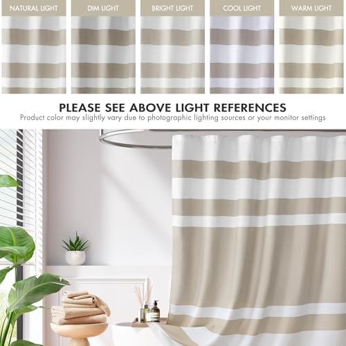 Madison Park Spa Waffle Shower Curtain for Bathroom, 72 x 72, Taupe