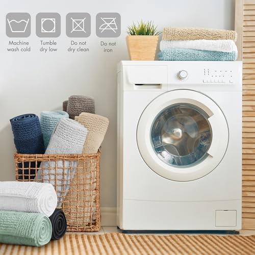 Madison Park Splendor Reversible 100% Cotton Bath Rug, 20 x 30, Grey