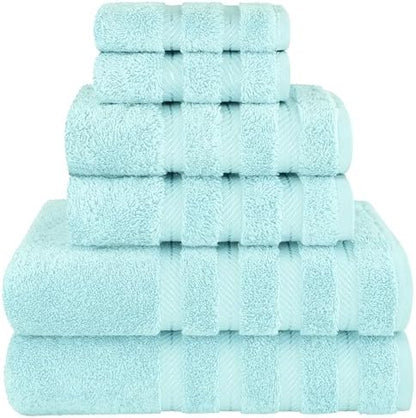 American Soft Linen 100% Cotton Luxury Turkish Towels, 6 Piece Towel Set