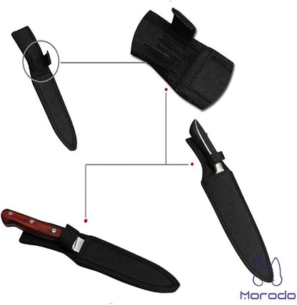 8" Santoku Knife Scabbard Sheath Sande knife Sheath (Black Nylon)