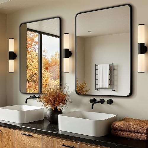 Vanity Black Bathroom Mirror for Over Sink, 2 Pack 36”x24”